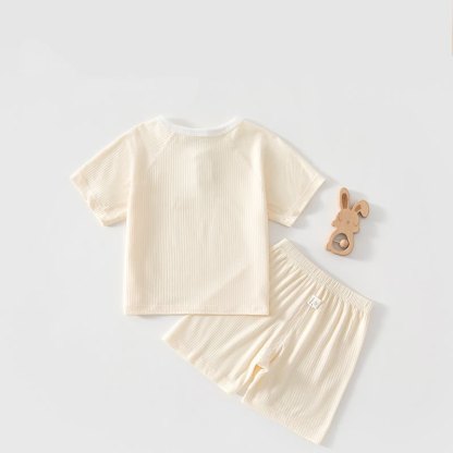 Zweiteiliges Set aus Gerippt Sommer und Shorts für Baby - image 6