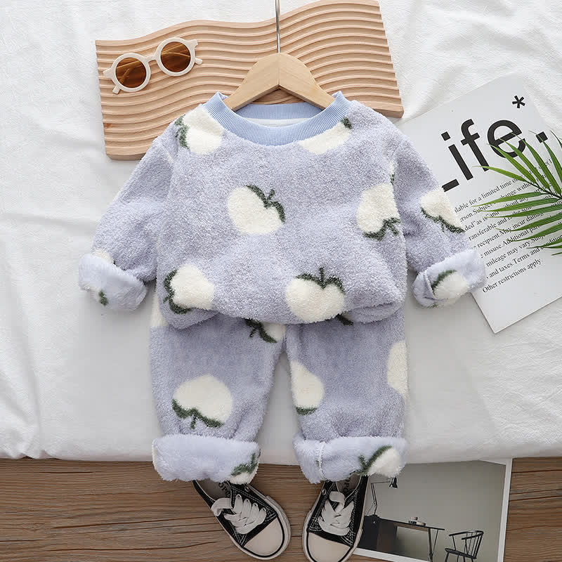 2-teiliges Erdbeere Vlies Pyjama Set für Kleinkind - Blau - 5-7J - image 13