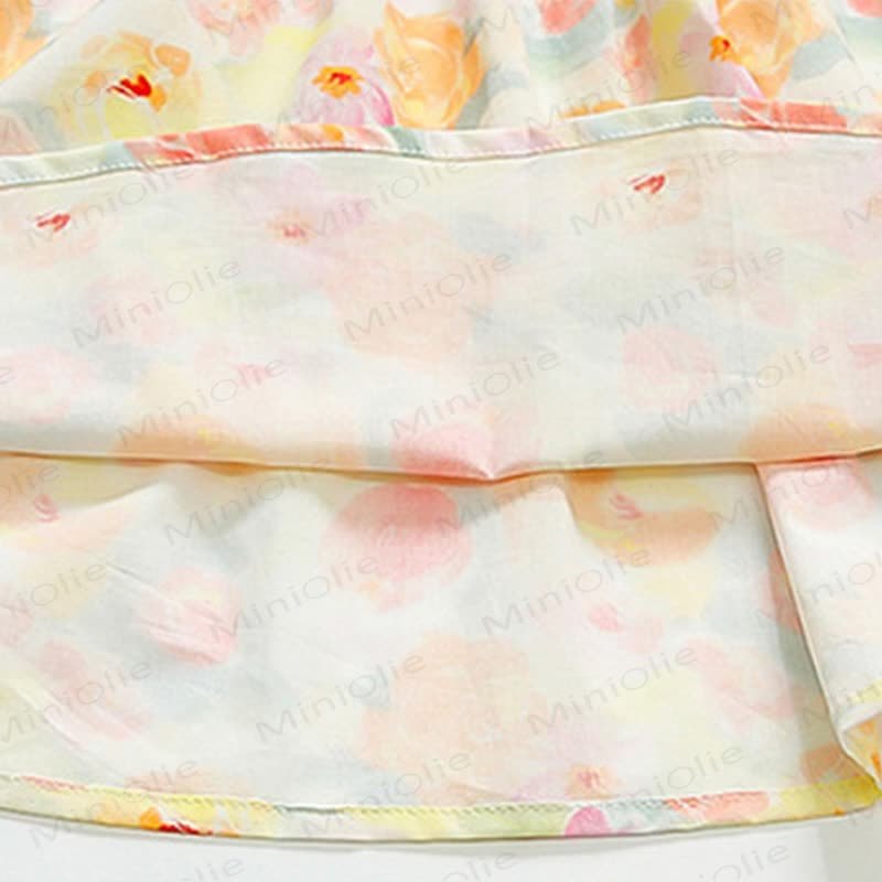 Ärmelloses Kleid aus Blumen mit Schleife und Schleife für Kleinkind-Mädchen - image 7