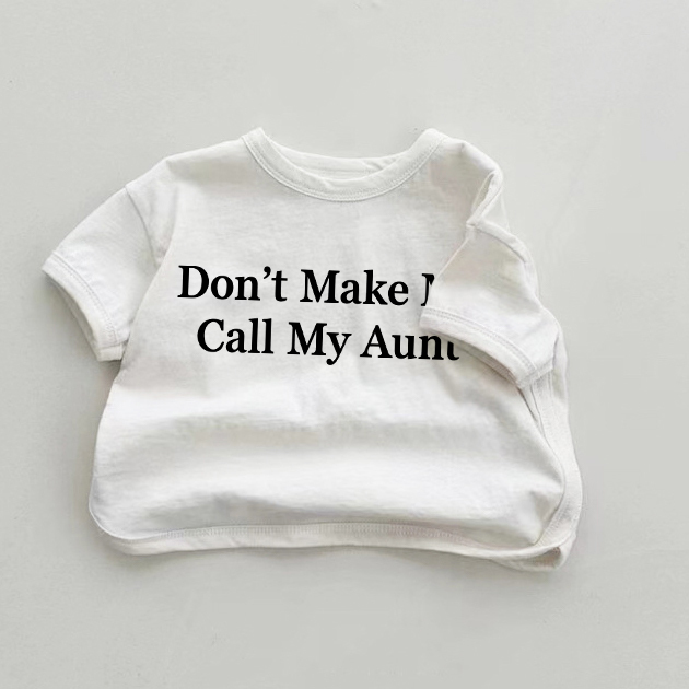 DON'T MAKE ME CALL MY AUNT – weißes Baby -T-Shirt - Weiß - 18-24M - image 1