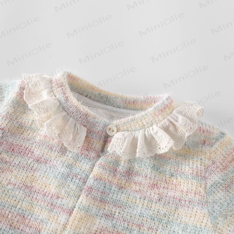 Baby Kleinkind Mädchen Einfarbig Kleid/ Bunt Strickjacke - image 12