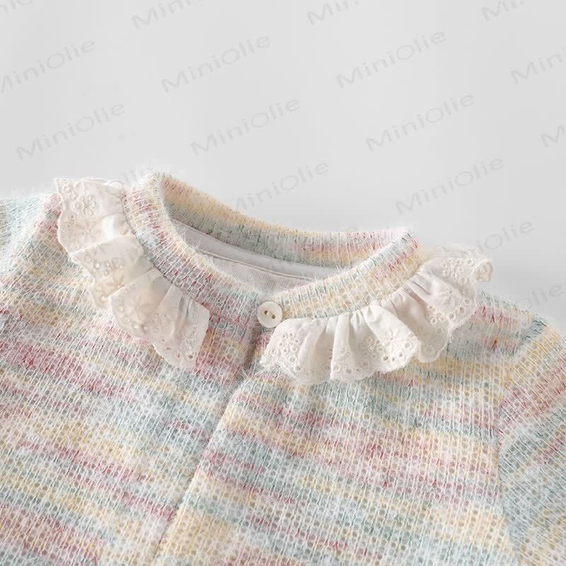 Baby Kleinkind Mädchen Einfarbig Kleid/ Bunt Strickjacke - image 12