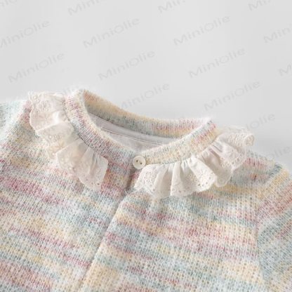 Baby Kleinkind Mädchen Einfarbig Kleid/ Bunt Strickjacke - image 12