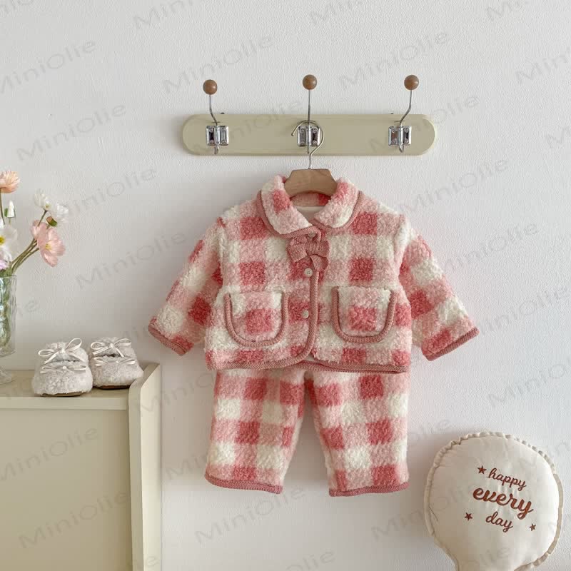 Vlies Oberbekleidung und Hose für Baby und Kleinkinder, rot-weiß Kleinkind - image 4