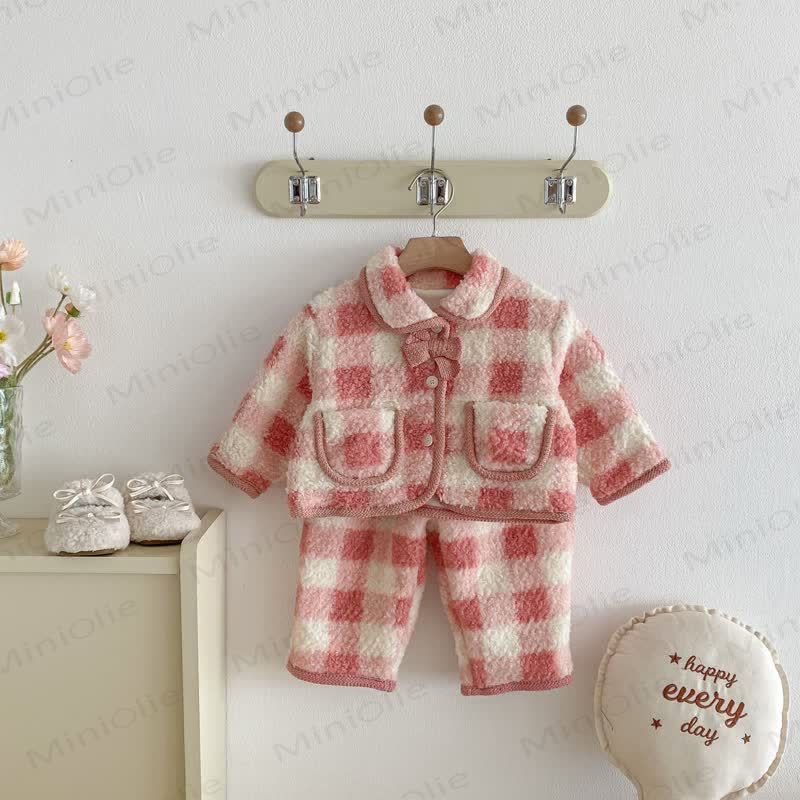 Vlies Oberbekleidung und Hose für Baby und Kleinkinder, rot-weiß Kleinkind - image 4