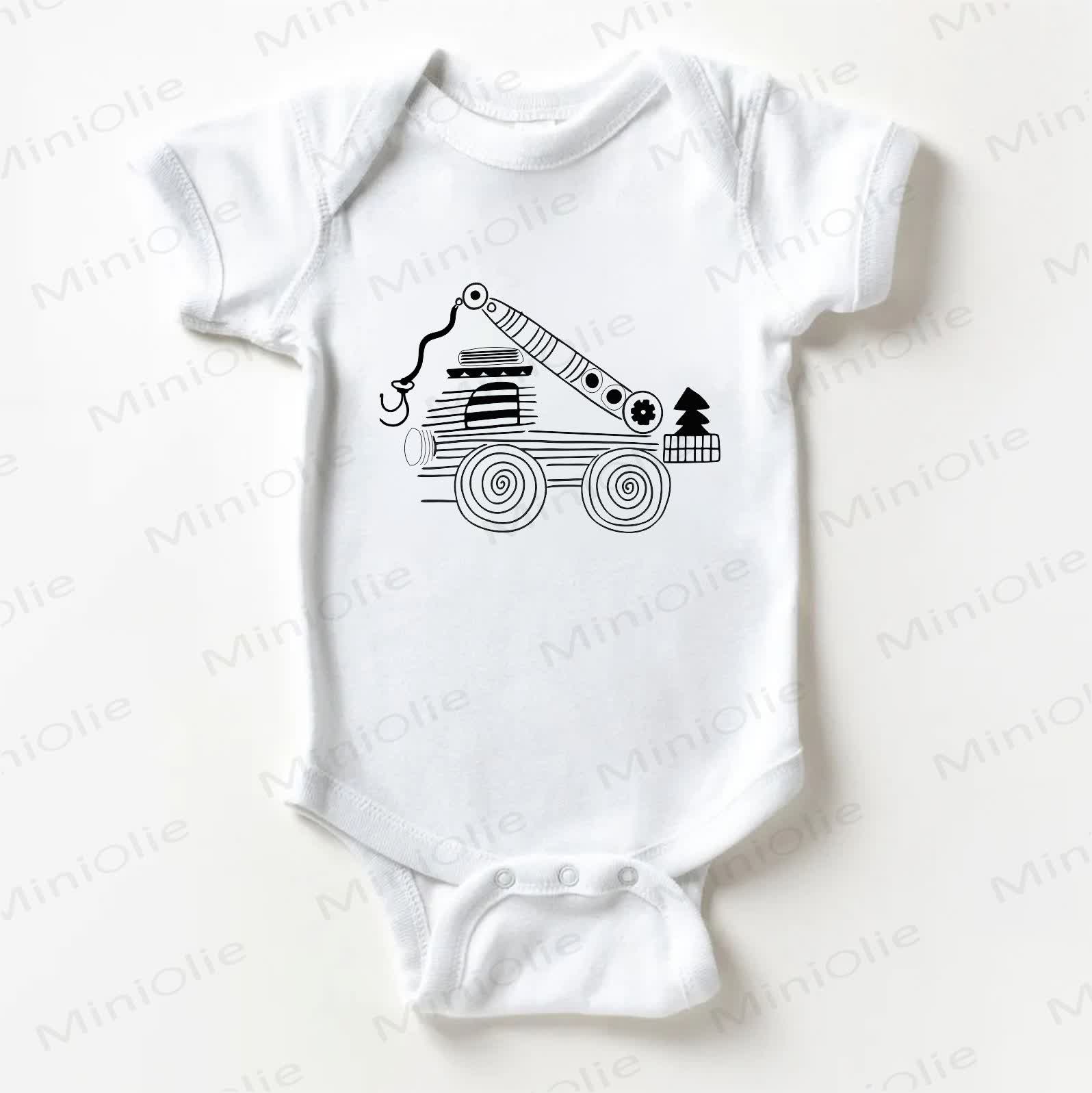 Weißer Baby Bagger Bodysuit - Weiß - 18-24M - image 1