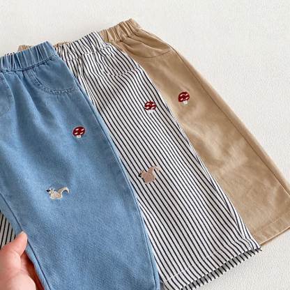 Baby Kleinkind Junge Eichhörnchen Denim Hose - image 3