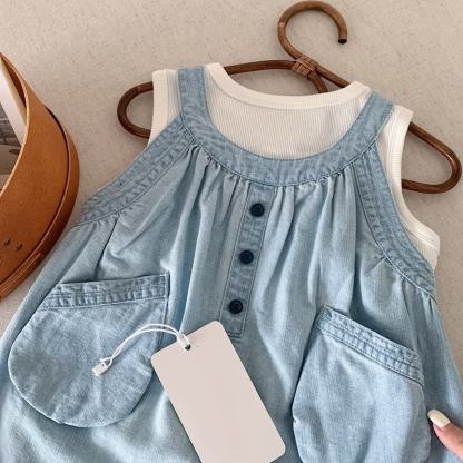 Sommer aus gewaschenem Chambray für Kleinkind und Baby - image 4