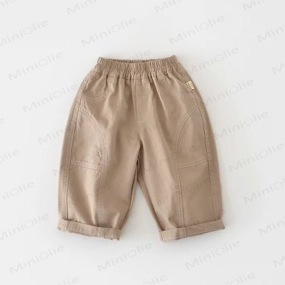 Kleinkind Baby Einfarbig Hose - Khaki - 5-7J - image 7