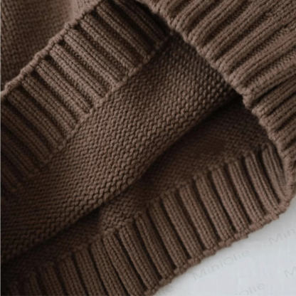 Einfarbig Pullover mit Gestrickt für Kind - image 11