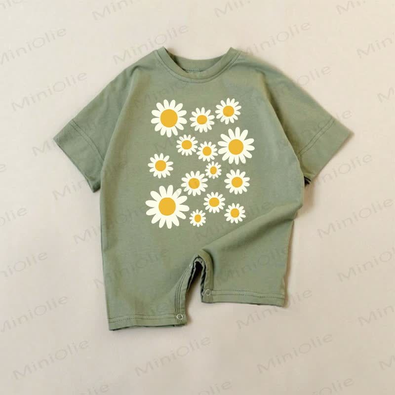 Süßer grüner Baby Strampler mit Gänseblümchen - Grün - 18-24M - image 1