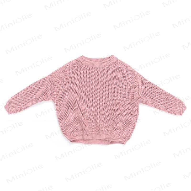 Einfarbiger, warmer Pullover für Babys und Kleinkinder - Rosa - 5-6J - image 14