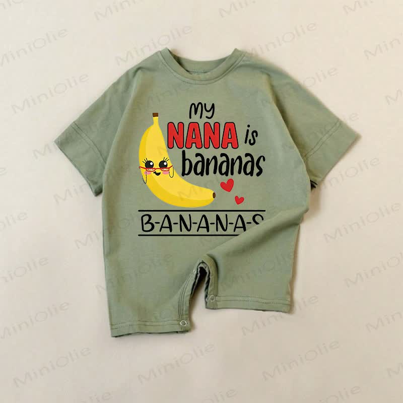 MY NANA IS BANANAS ! Baby Strampler - Grün - 18-24M - image 1