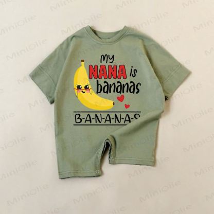 MY NANA IS BANANAS ! Baby Strampler - Grün - 18-24M - image 1