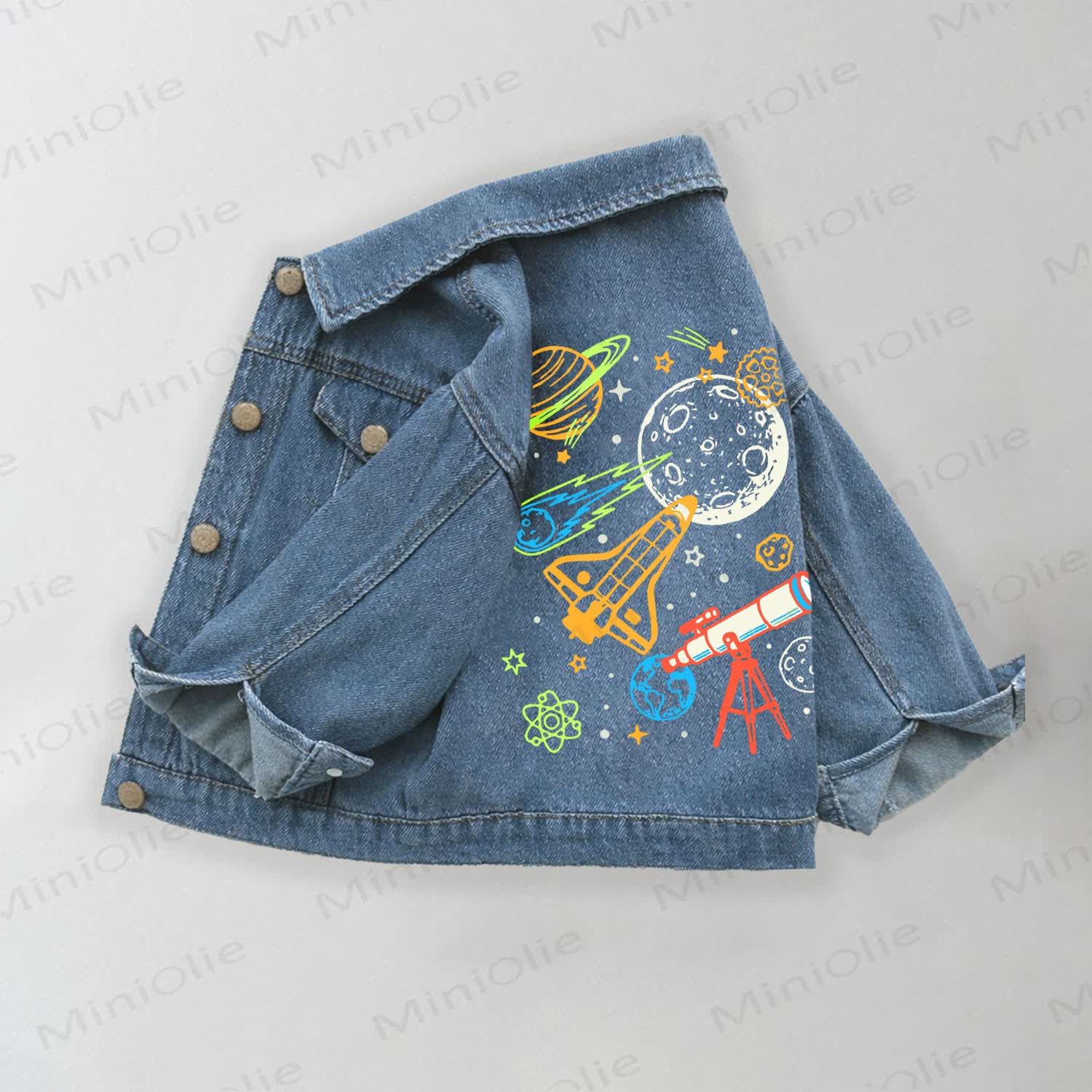 Denim mit Weltraum -Print für Kleinkind - Blau - 10-11J - image 1