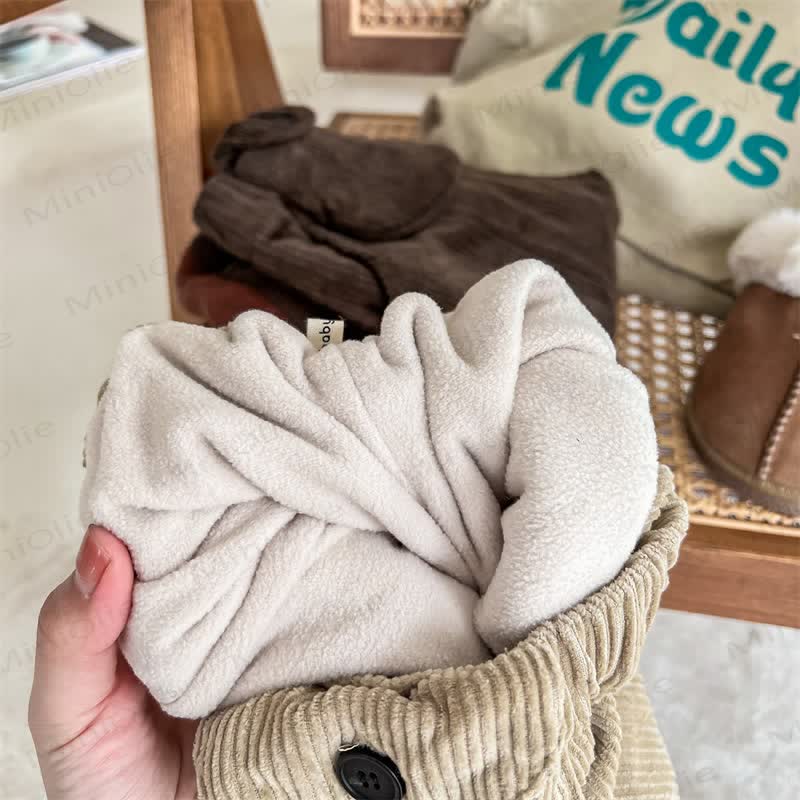 Baby Kleinkind Mädchen Cord Vlies gefütterte Hose - image 8