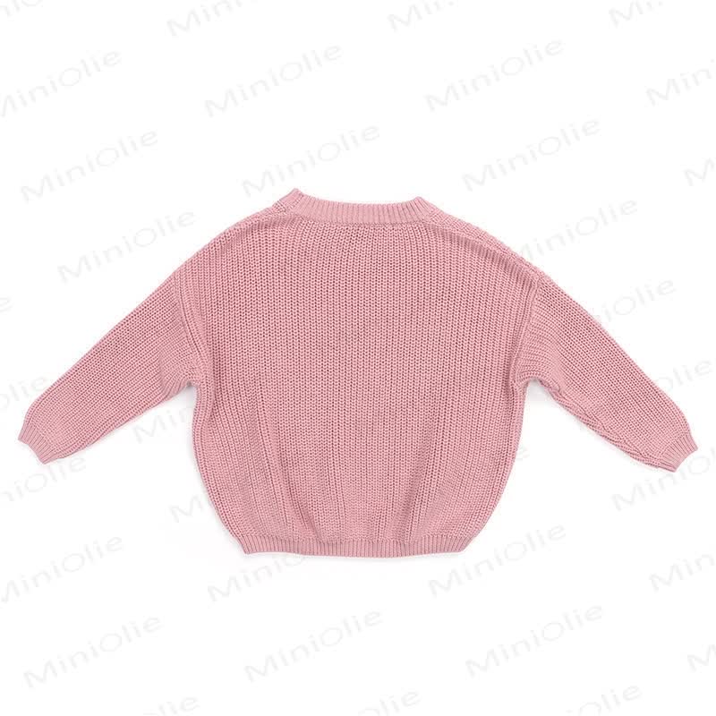 Einfarbiger, warmer Pullover für Babys und Kleinkinder - image 15
