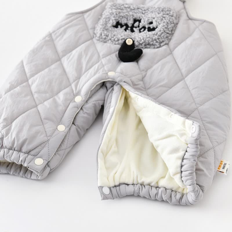 Baby Overalls mit Gesteppt und Sherpa-Besatz oder Schwarz Sweatshirt - image 6
