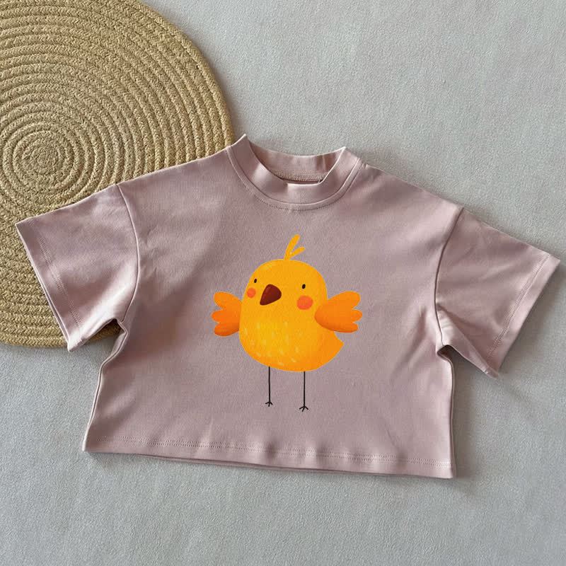 Sommer Freizeit-T-Shirt mit Baby - Rosa - 2-3J - image 3