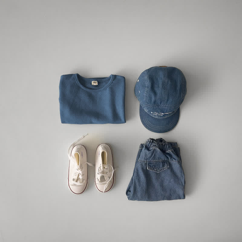 Einfarbig, lockeres T-Shirt für Baby und Kleinkind - image 14