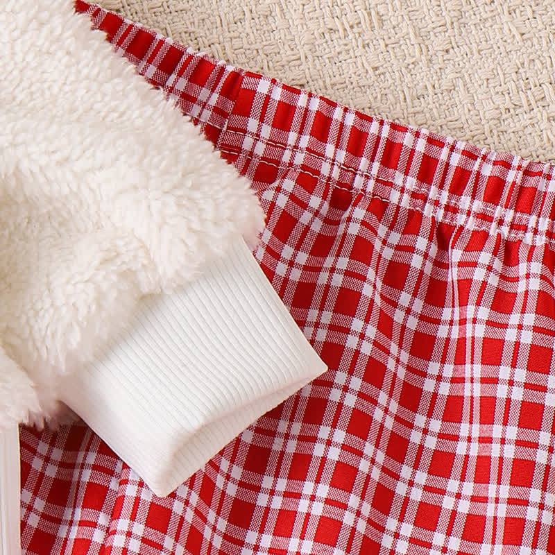 Baby Mädchen Süß Erdbeere Vlies Rot Weiß Plaid 2-teiliges Set - image 7