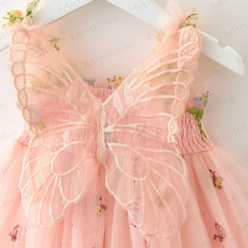 Kleid aus Netzstoff für Baby und Kleinkind , Schmetterling und Blume - image 15