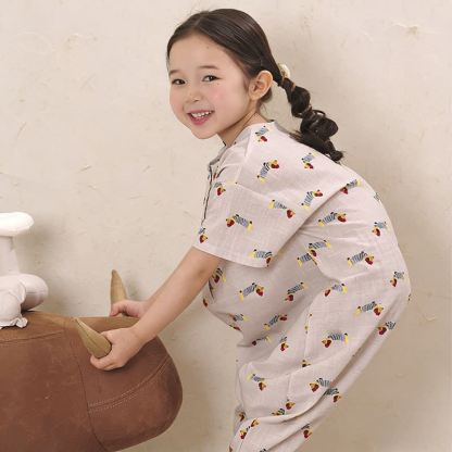 Kleinkind Strampler mit Tier/ Punkt/Streifenmuster und Strampler - image 7