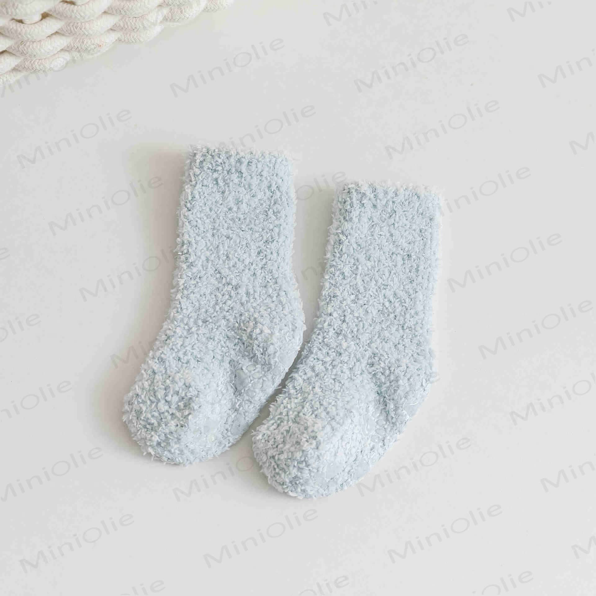 Einfarbige Fleece-Bodensocken für Babys - Hellblau - 3-5J - image 21