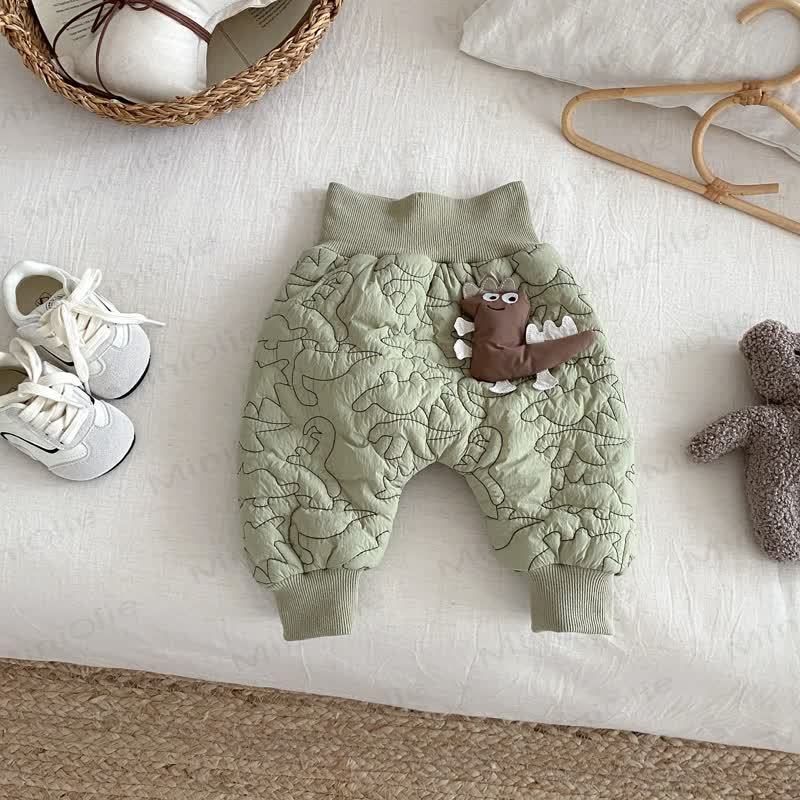 Gesteppt Hose mit Dinosaurier -Motiv für Baby und Kleinkind - Grün - 3-5J - image 4