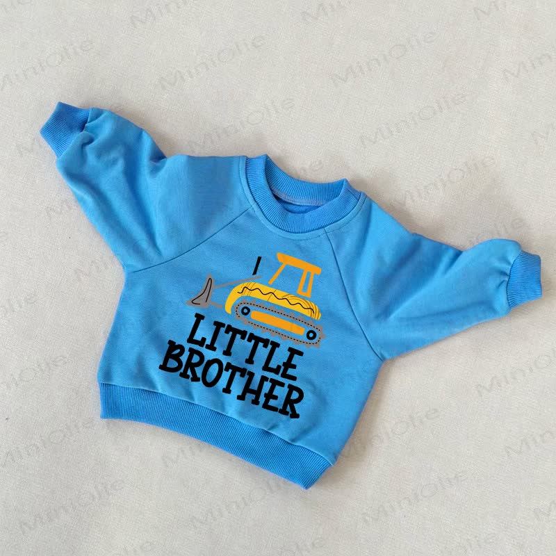 LITTLE BROTHER Baby Kleinkind Bulldozer Print Blau Sweatshirt - Blau - 3-5J - image 1