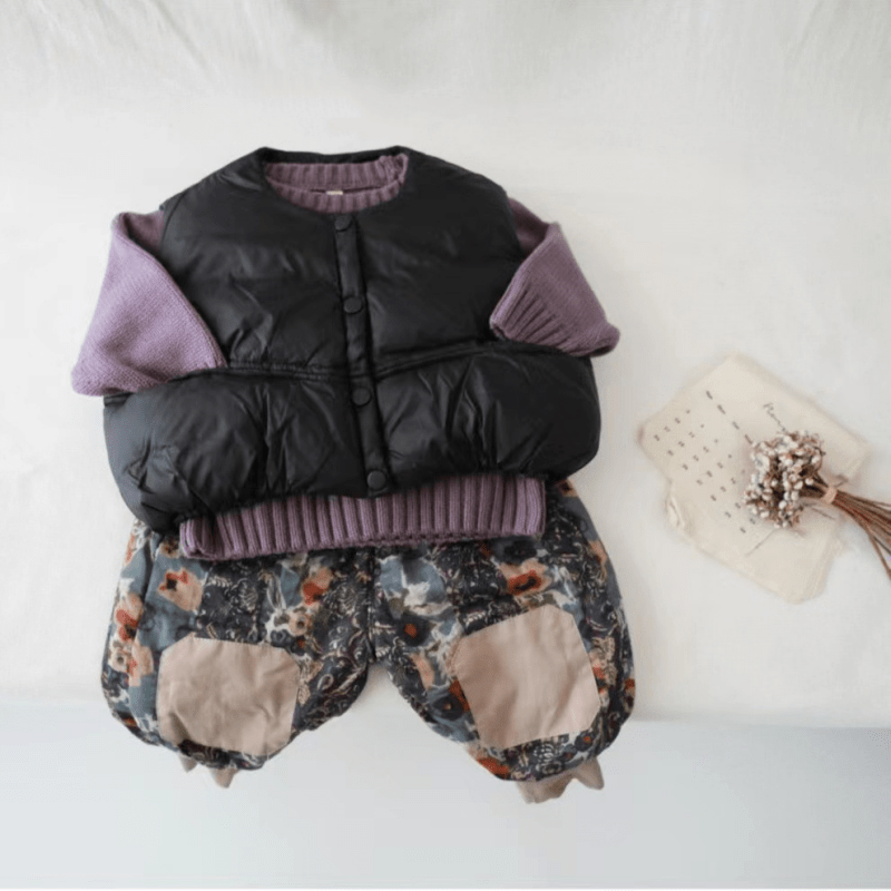 Einfarbig Pullover mit Gestrickt für Kind - image 9