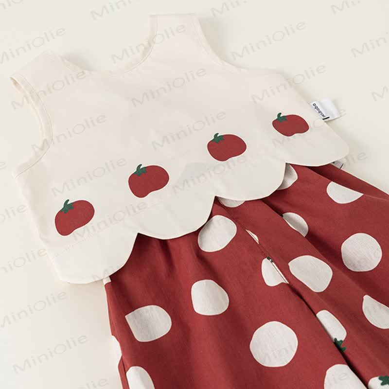 Tomatenfarbenes Tanktop und Hose Set für Kleinkind-Mädchen - image 10