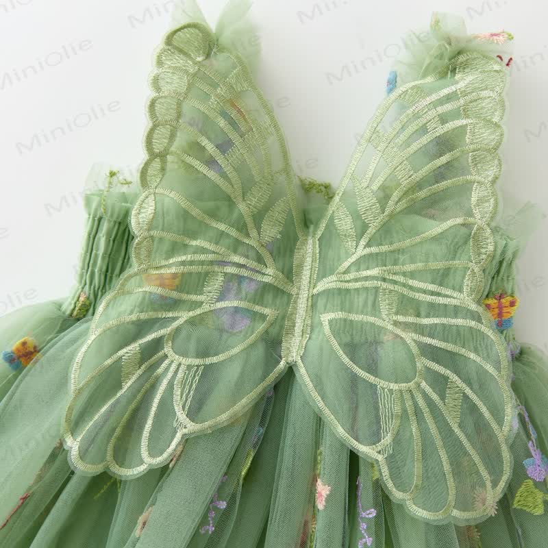 Kleid aus Netzstoff für Baby und Kleinkind , Schmetterling und Blume - image 18