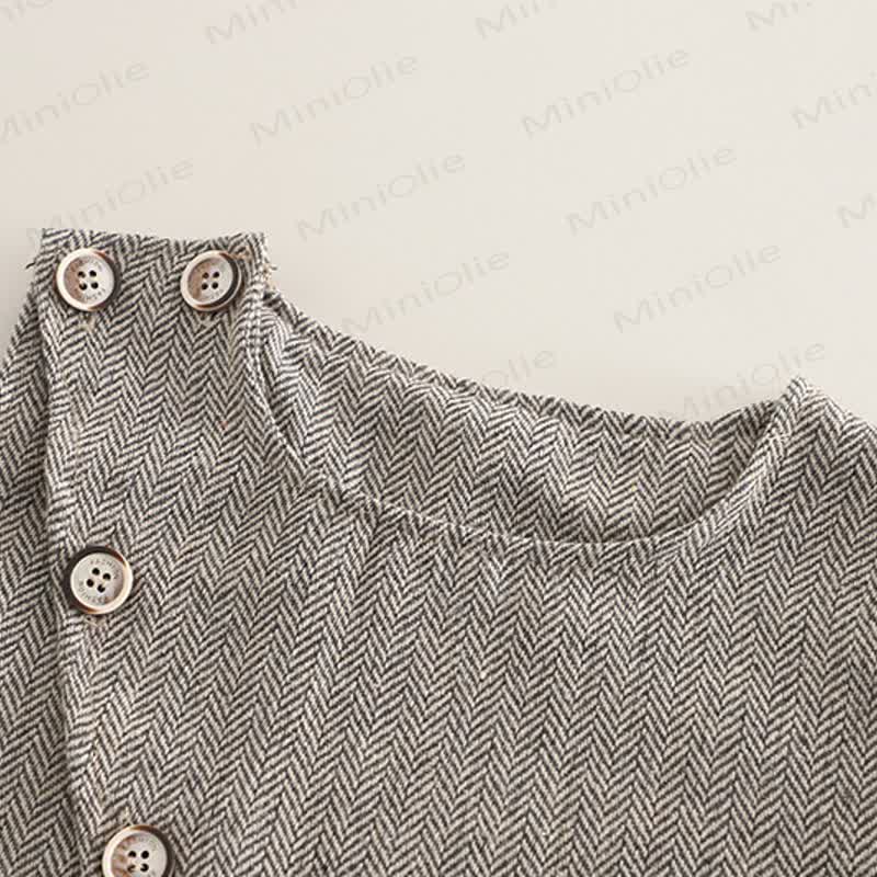 3-teiliges Set für Kleinkind : Weste mit Blume , Krawatte, Schulterknöpfen und Knopfleiste - image 9