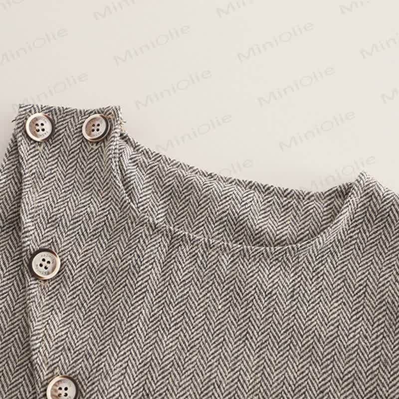 3-teiliges Set für Kleinkind : Weste mit Blume , Krawatte, Schulterknöpfen und Knopfleiste - image 9