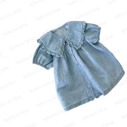 Kleinkind Kleid mit Einfarbig - image 4