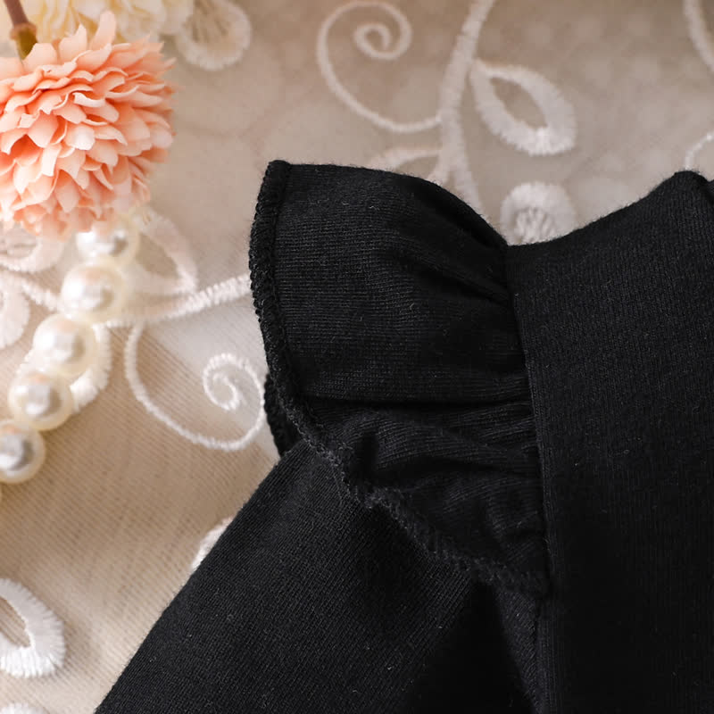 Baby Mädchen Kleid aus Mesh mit Schleife und Blume - image 3