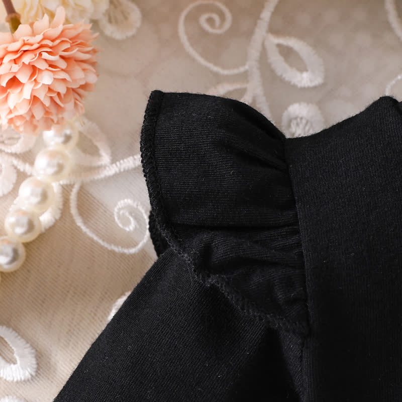 Baby Mädchen Kleid aus Mesh mit Schleife und Blume - image 3