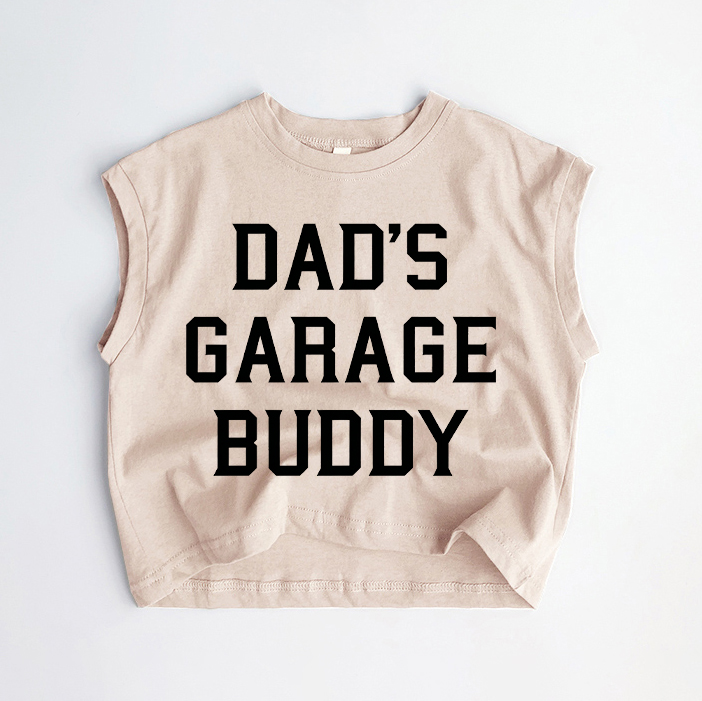 DAD'S GARAGE BUDDY Baby Kleinkind Khaki Tanktop - Khaki - 3-5J - image 1