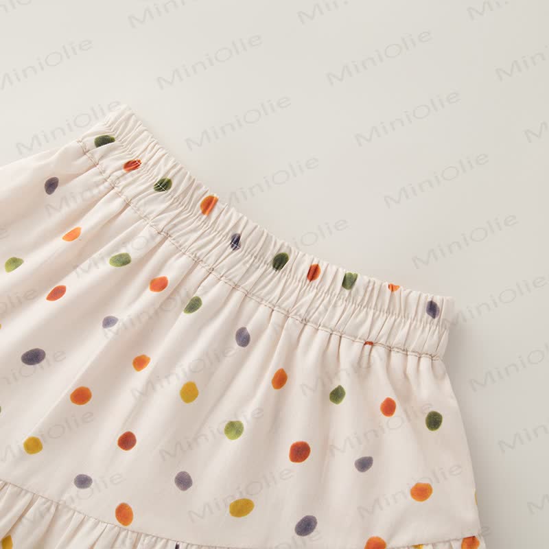 2-teiliges Set für Kleinkind-Mädchen: Punktmuster Rüschen Tanktop und Rock - image 4