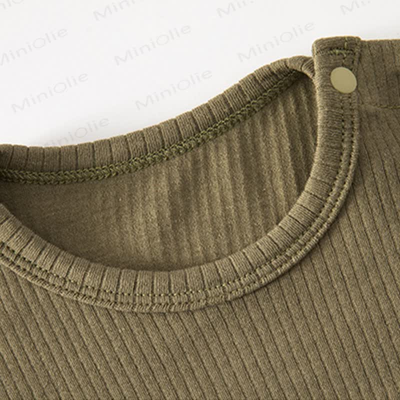 Baby Strampler mit Pferdemotiv und Gerippt - image 3