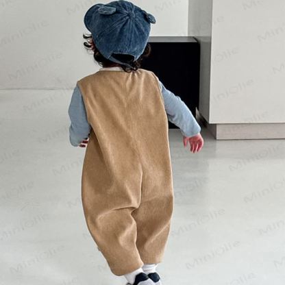 Cord Overalls mit Tier -Patch für Baby - image 4