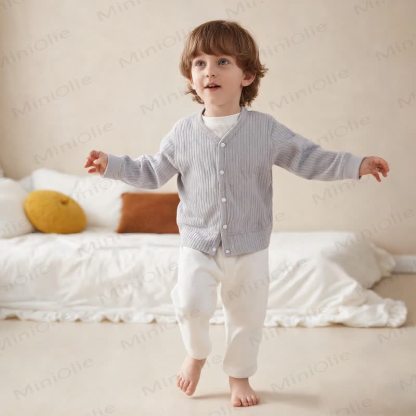 Baby , Gerippt Strickjacke mit Knöpfen - image 8