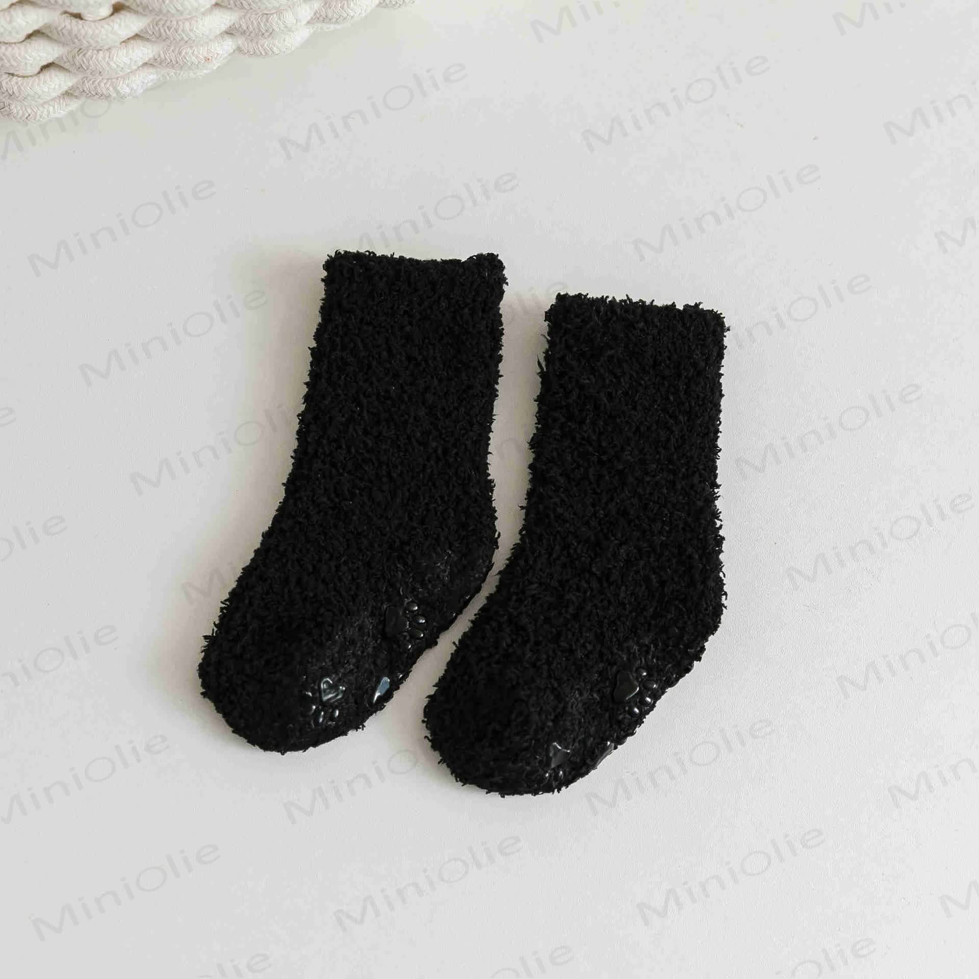 Einfarbige Fleece-Bodensocken für Babys - Schwarz - 3-5J - image 19