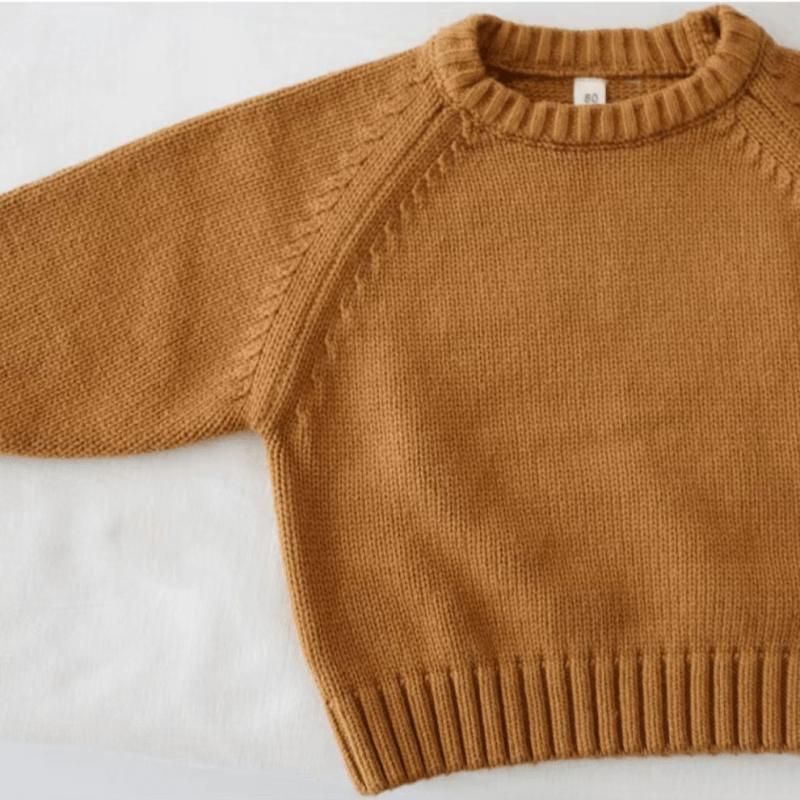 Einfarbig Pullover mit Gestrickt für Kind - image 12
