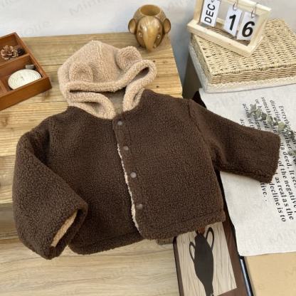 Baby Kleinkind Mode Vlies Komfort Oberbekleidung - Khaki - 8Y - image 7