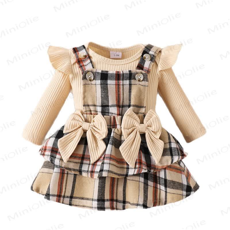 Baby Mädchen Schleife, Plaid , Strampler, Stricken - image 4