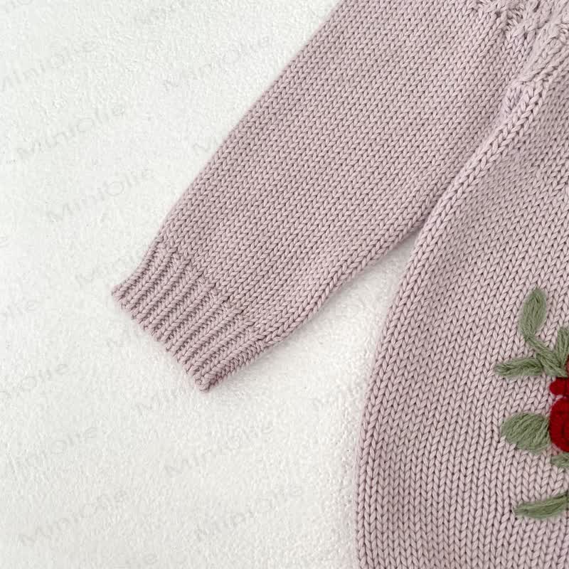 Blumen Baby Bodysuit mit Stricken - image 9