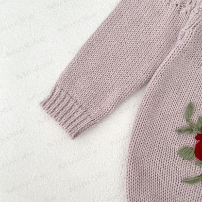 Blumen Baby Bodysuit mit Stricken - image 9