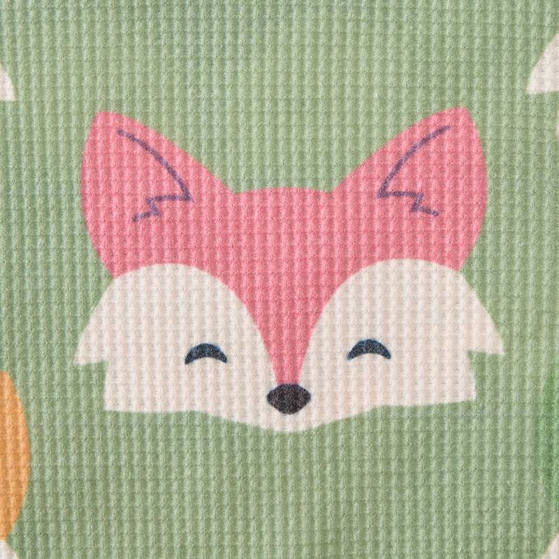 Baby , Mehrfarbig Waffel Set mit Fuchs-Cartoon-Print, 2-teilig - image 5